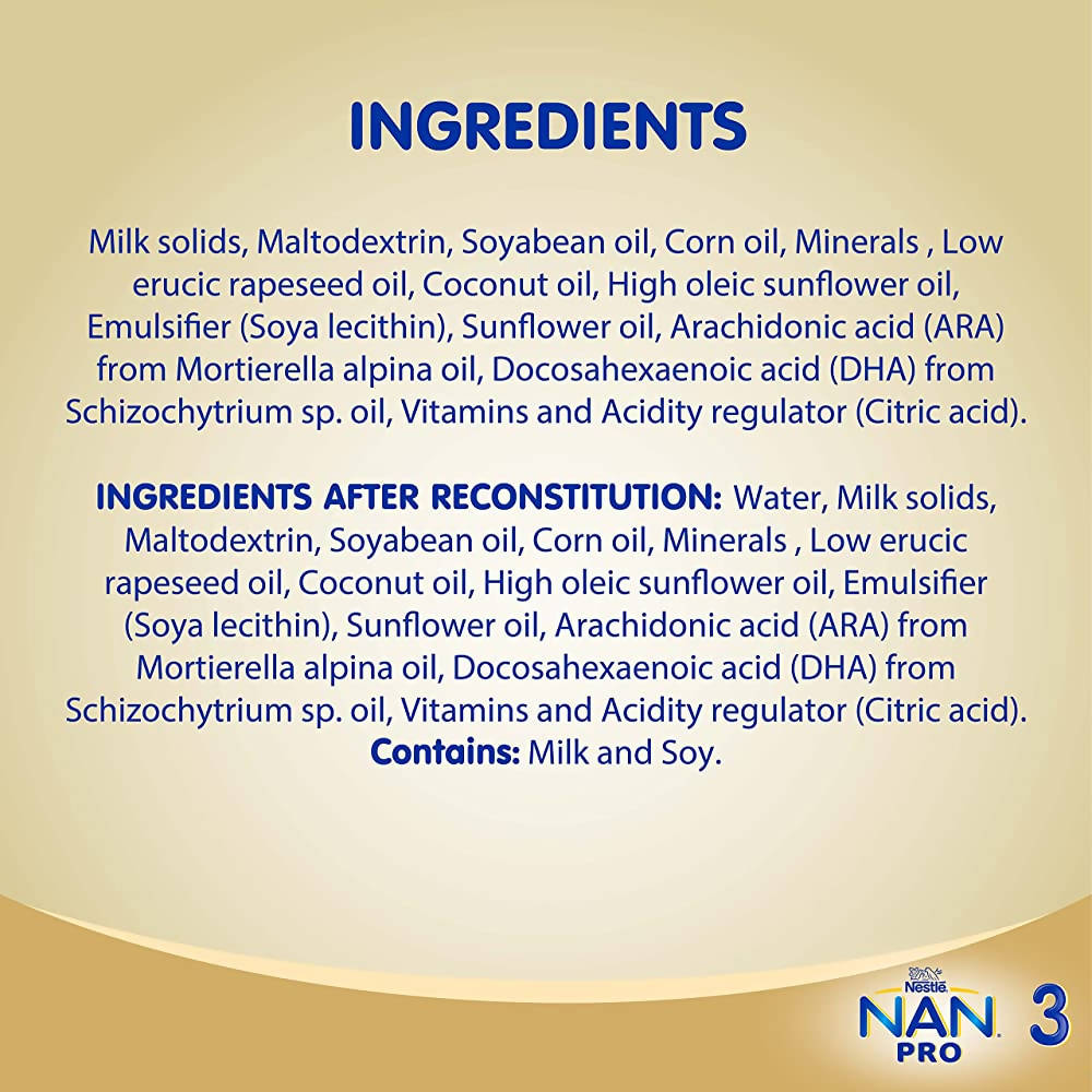 Nestle Nan Pro 3 Follow-Up Formula Powder After 12 Upto 18 Months Stage 3