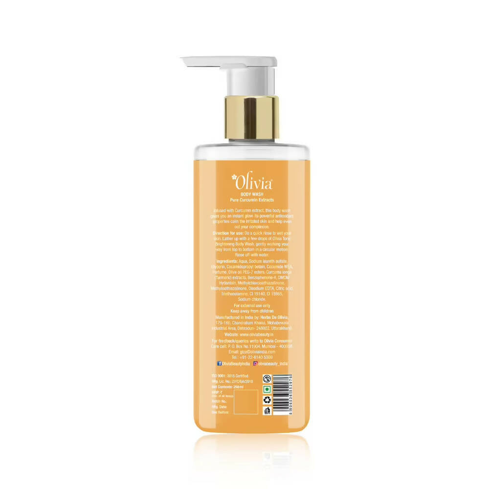 Olivia Tone Brightening Body Wash Pure Curcumin Extracts - Distacart