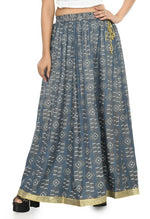 Thumbnail for Mominos Fashion Moeza Cotton Grey Printed Lehenga (Lancha)