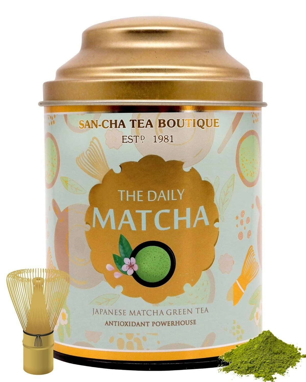 SAN-CHA Tea Boutique Daily Matcha Green Tea - Japanese Matcha Green Tea Powder - Distacart