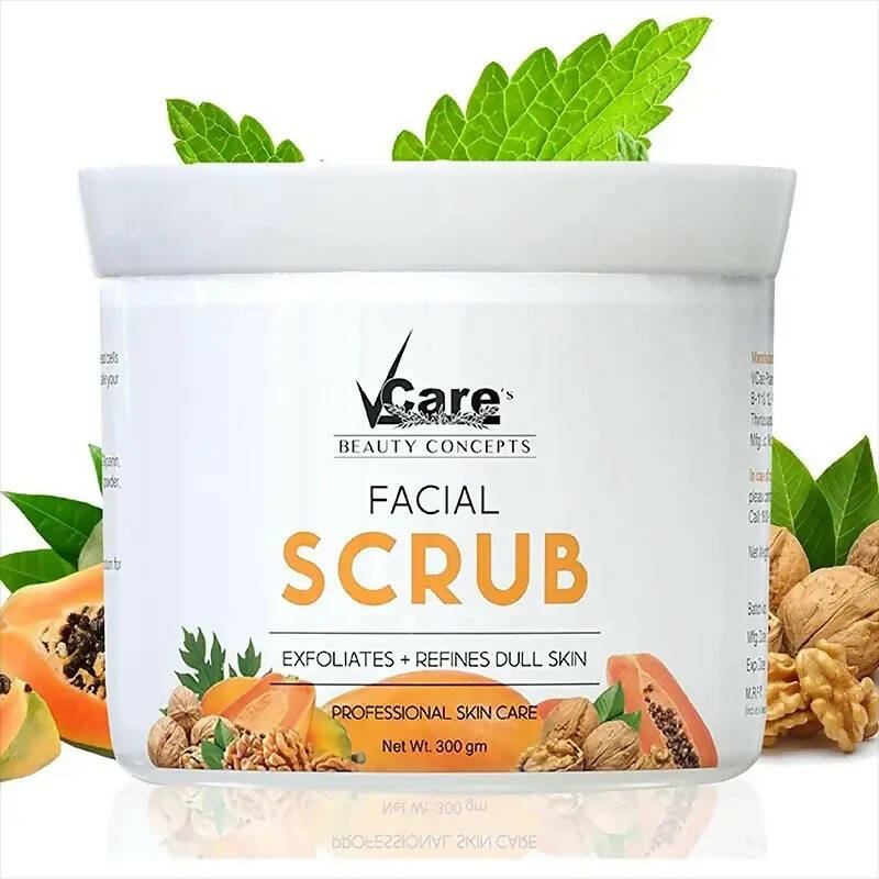 VCare Face Scrub Enriched With Natural Walnut Extracts - Distacart