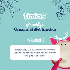 Timios Organic Millet Khichdi Porridge Ingredients