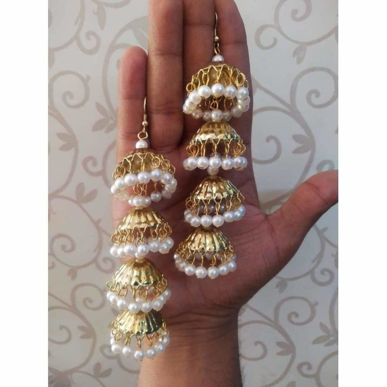 Pearl dangler earrings at ₹1650 | Azilaa