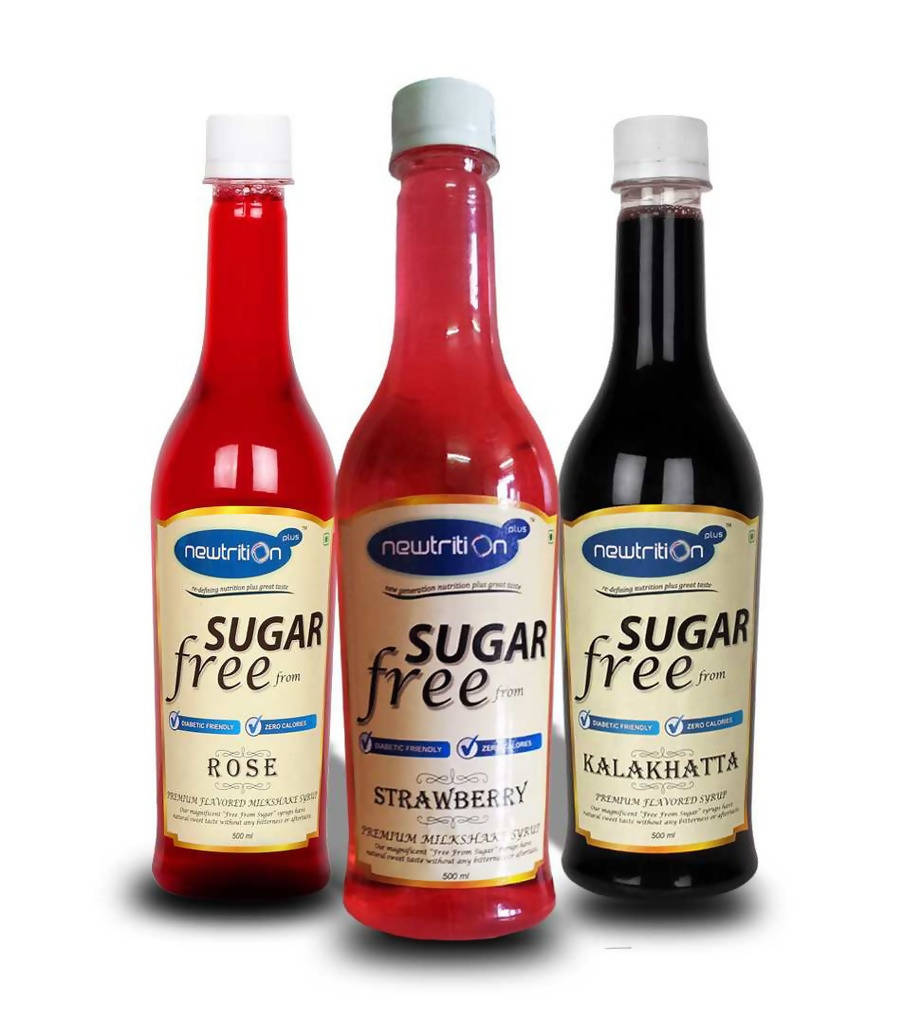 Newtrition Plus Sugar Free Rose + Strawberry + Kalakhatta Syrup