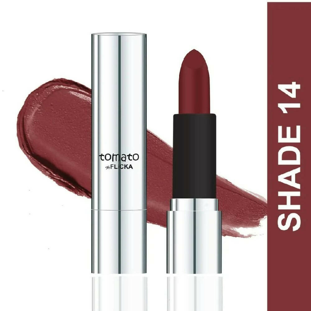 Flicka Tomato Maroon Matte Finish Lipstick Shade 14 - Distacart