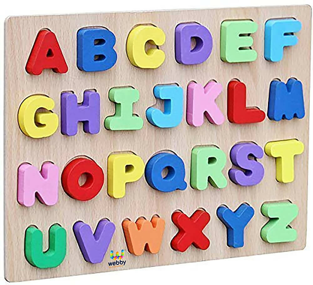Webby Wooden Capital Alphabets Letters Learning Educational Puzzle Toy for Kids - Distacart