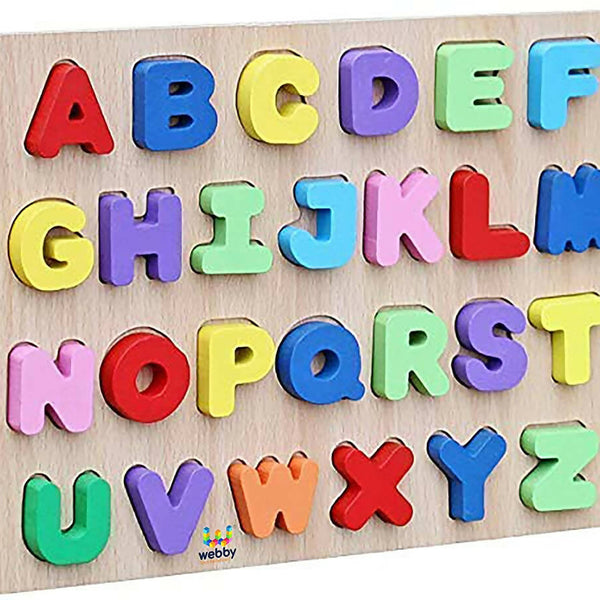 Webby Wooden Capital Alphabets Letters Learning Educational Puzzle Toy for Kids - Distacart