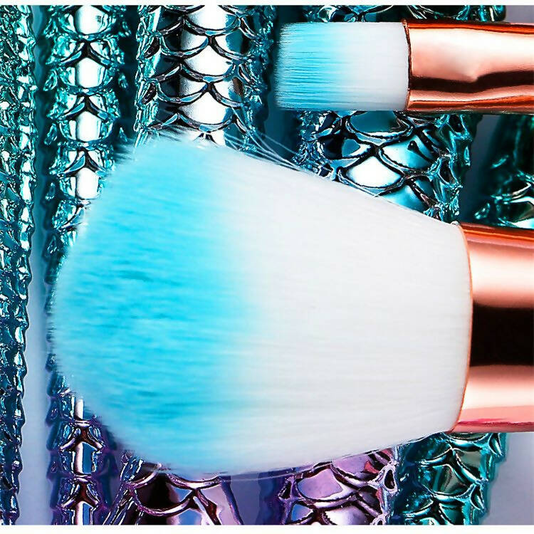 Favon Pack of 4 Professional Mermaid Shaped Makeup Brushes - Distacart