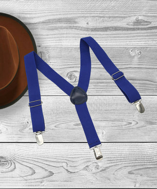 Manet Boys Solid Suspenders - Dark Blue - Distacart