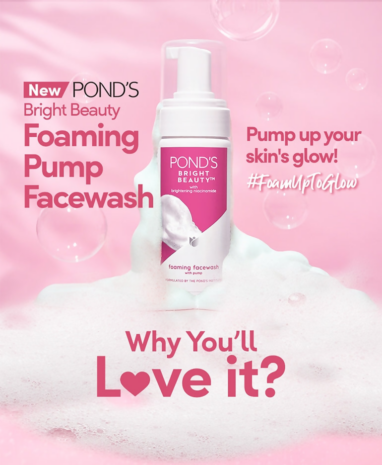 Ponds Bright Beauty Foaming Pump Facewash - Distacart