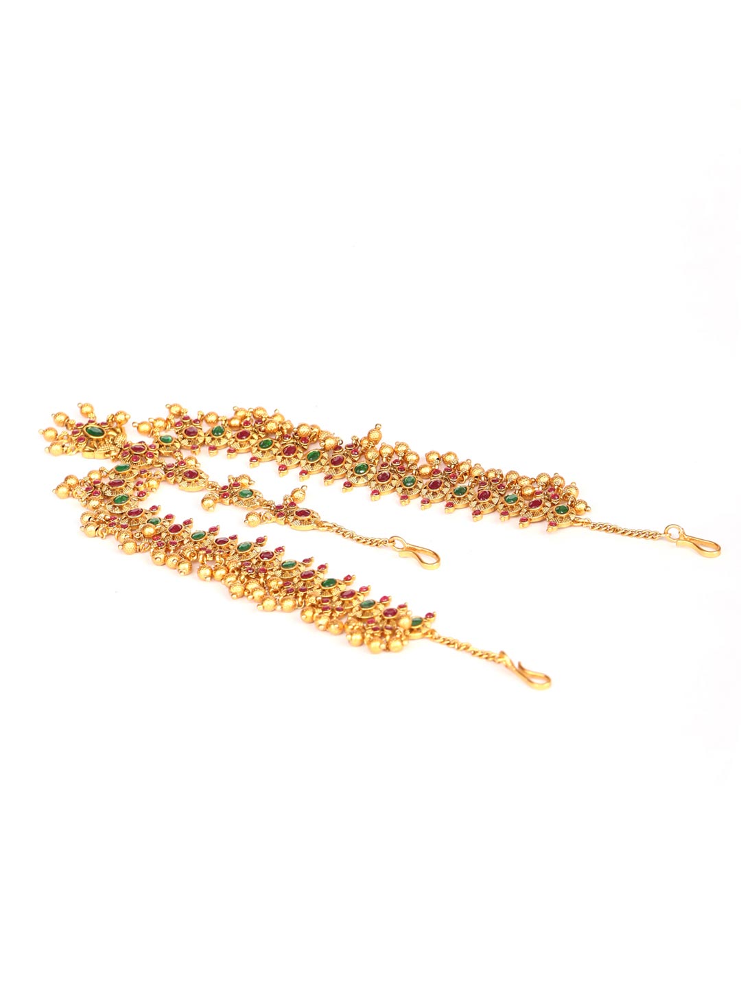 Priyaasi Women Beads Kemp Stones Gold Plated Matha Pathi - Distacart