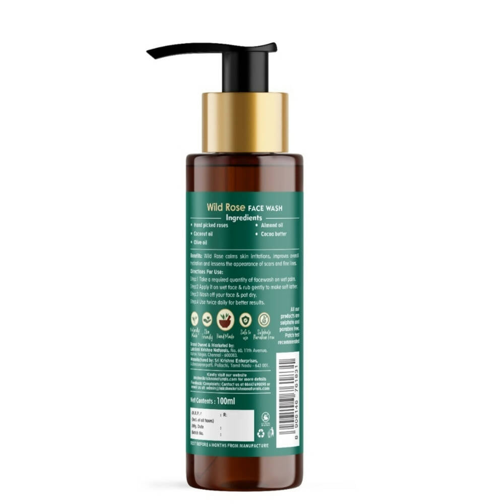 Lakshmi Krishna Naturals Wild Rose Face Wash - Distacart