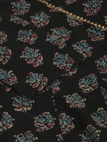 Thumbnail for Janasya Black Ethnic Motif Printed Gotta Patti Anarkali Kurta - Distacart