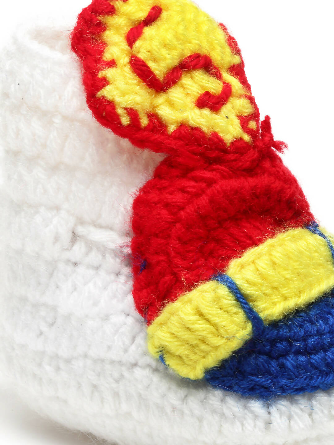 Chutput Kids Woollen Hand Knitted Letter S Detailed Booties - White - Distacart