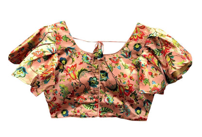 Vamika Peach Mate Digital Print Blouse - Distacart