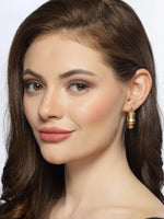 Thumbnail for NVR Women Gold Circular Hoop Earrings - Distacart