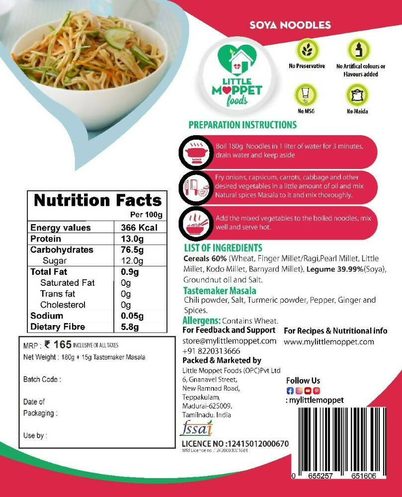 Little Moppet Foods Soya Noodles - Distacart