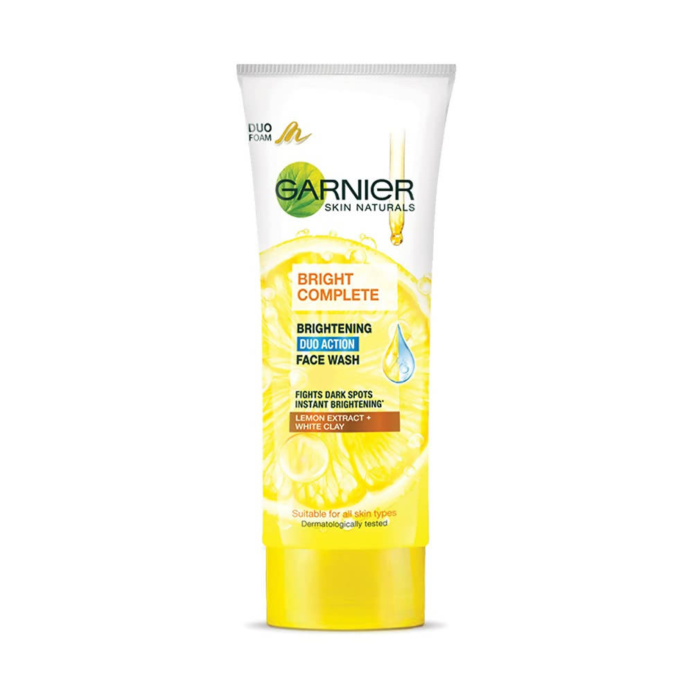 Garnier Bright Complete Brightening Duo Action Face Wash - Distacart