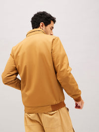 Thumbnail for Lyush Men Khaki Full Sleeve Biker Jacket - Distacart