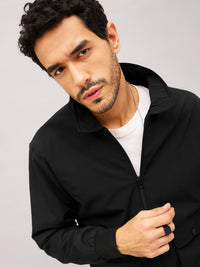 Buy Lyush Men Black Full Sleeve Front Pocket Jacket Online