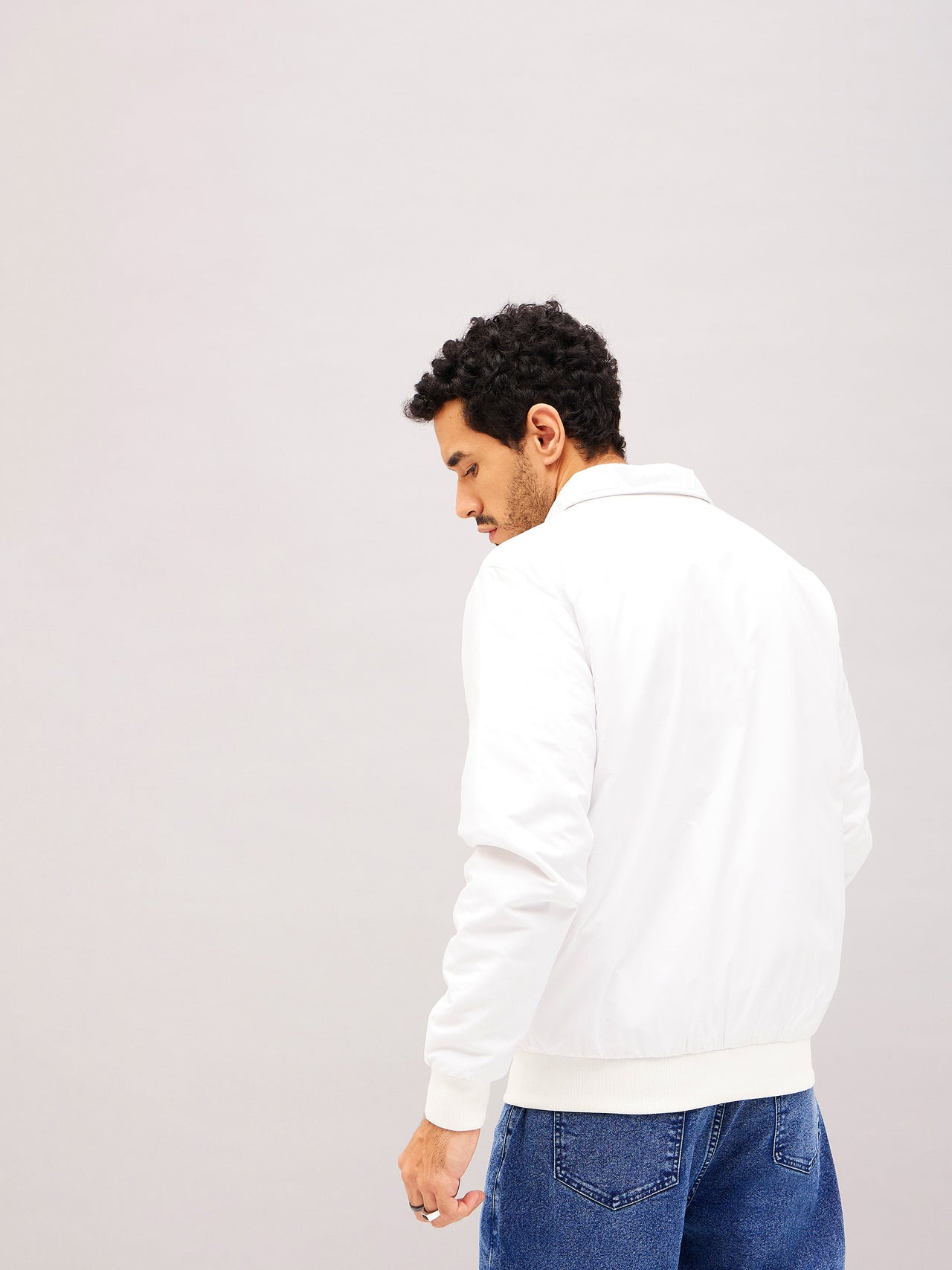 Lyush Men White Full Sleeve Front Pocket Jacket - Distacart