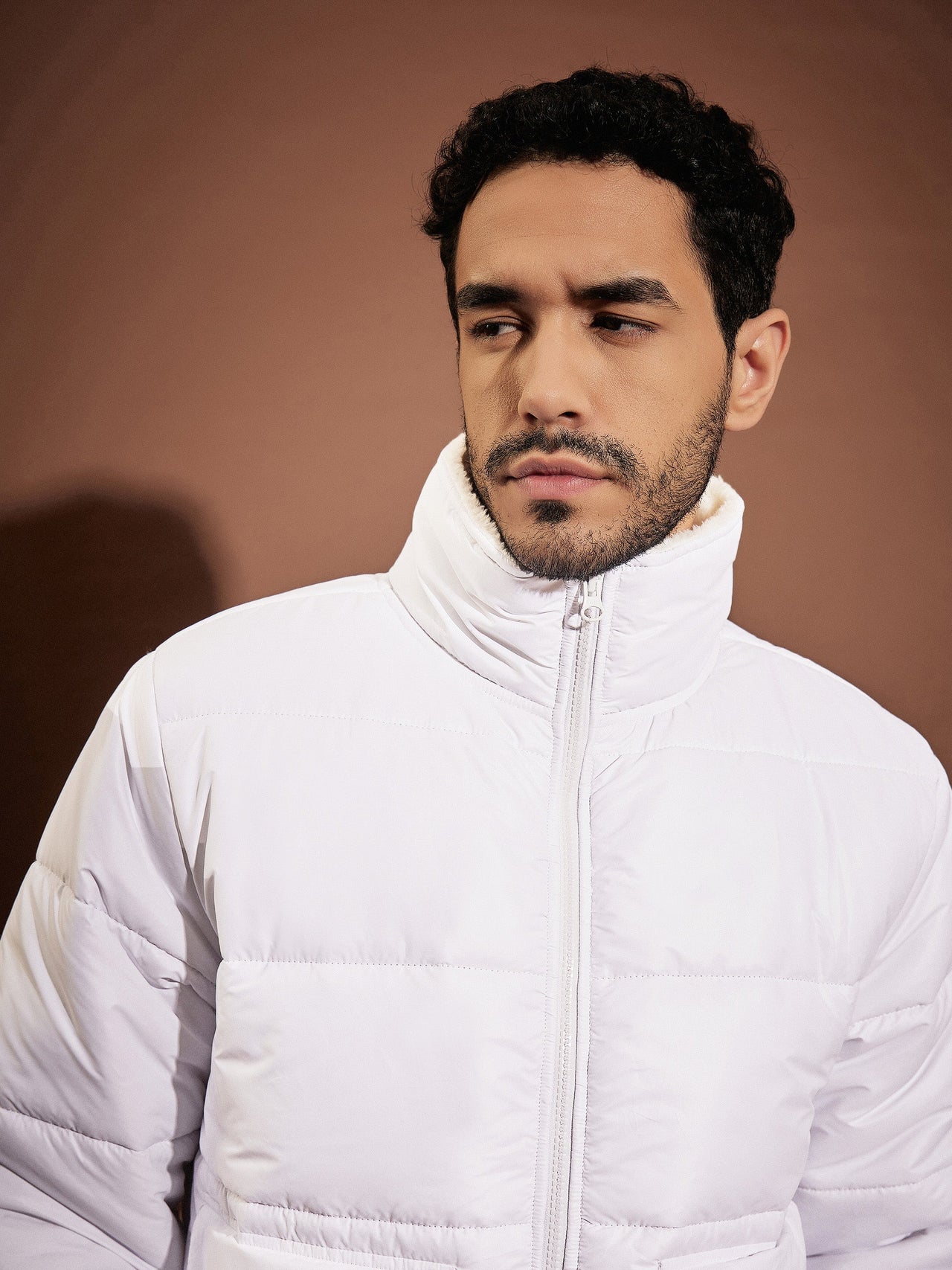 Lyush Men White Front Pocket Puffer jacket - Distacart