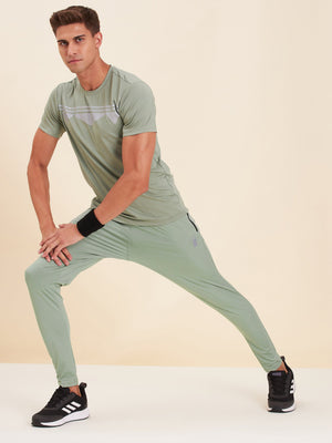 Lyush - Mascln Men's Olive Dry Fit Stretchable Slim Track Pants - Distacart