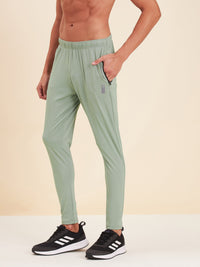 Thumbnail for Lyush - Mascln Men's Olive Dry Fit Stretchable Slim Track Pants - Distacart