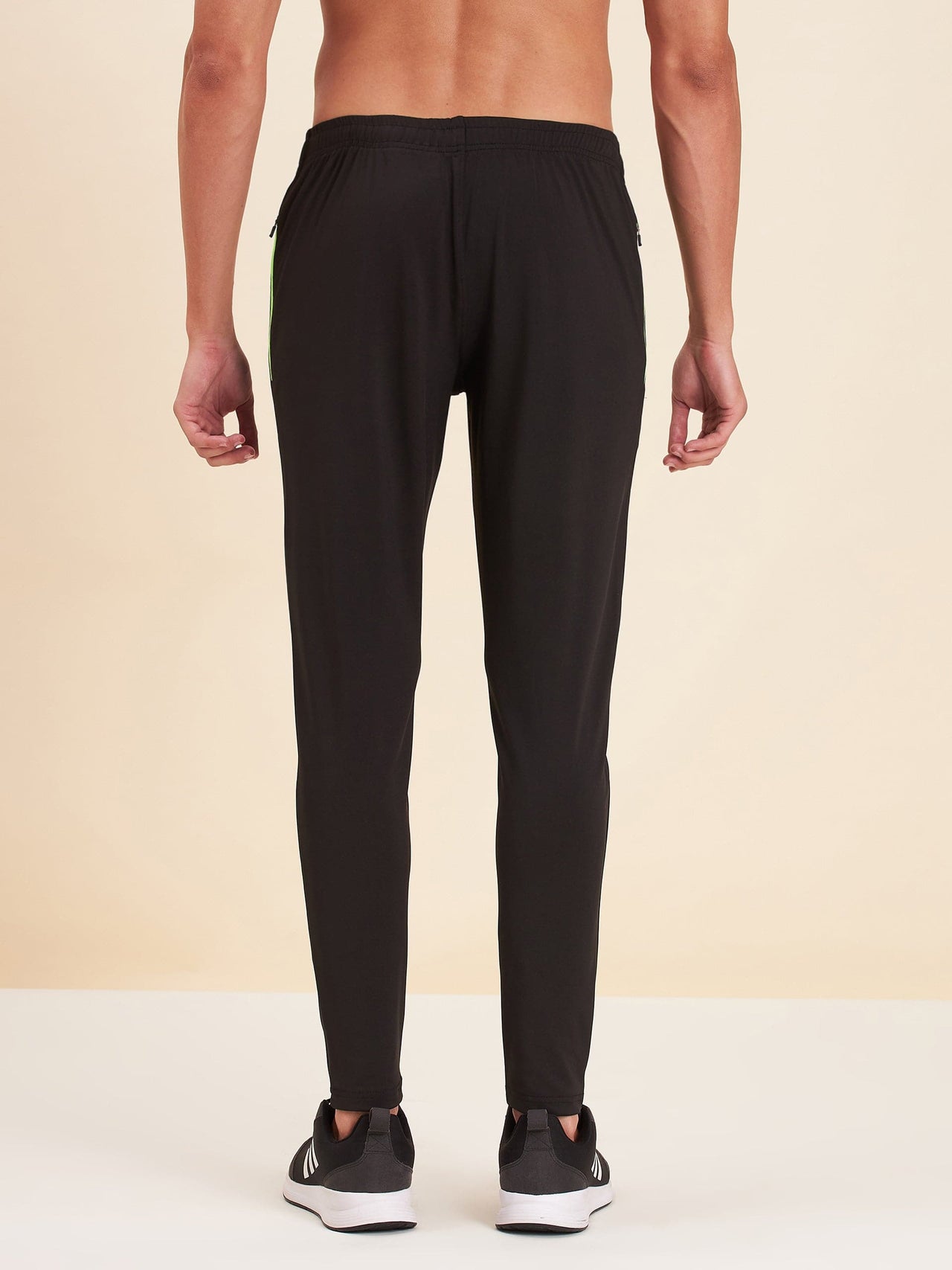Lyush - Mascln Men's Black Dry Fit Stretchable Slim Track Pants - Distacart