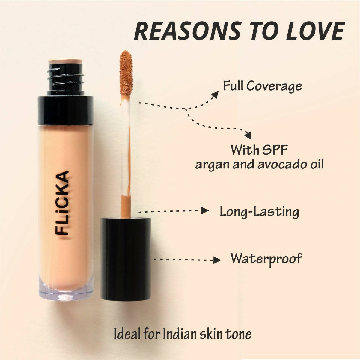 Flicka Cover Story Liquid Concealer - Walnut - Distacart