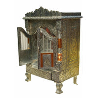 Thumbnail for Silver Coated and Copper 2 Door Open Pooja Mandir / Pooja Mandiram Silver Coated and Copper - Distacart
