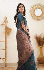 Thumbnail for Vamika Rama Banarasi Jacquard Weaving Saree - Distacart