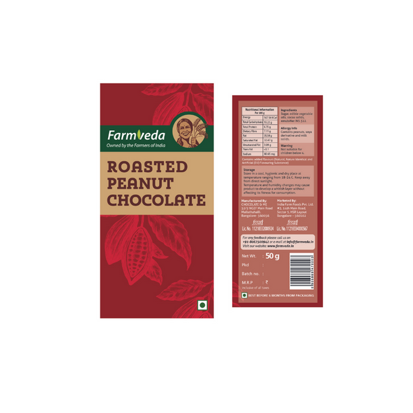 Farmveda Chocolates-Roasted Peanut Chocolate - Distacart