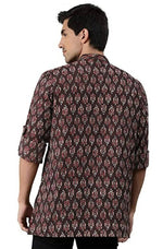 Thumbnail for Janasya Men's Brown Cotton Kurta - Distacart