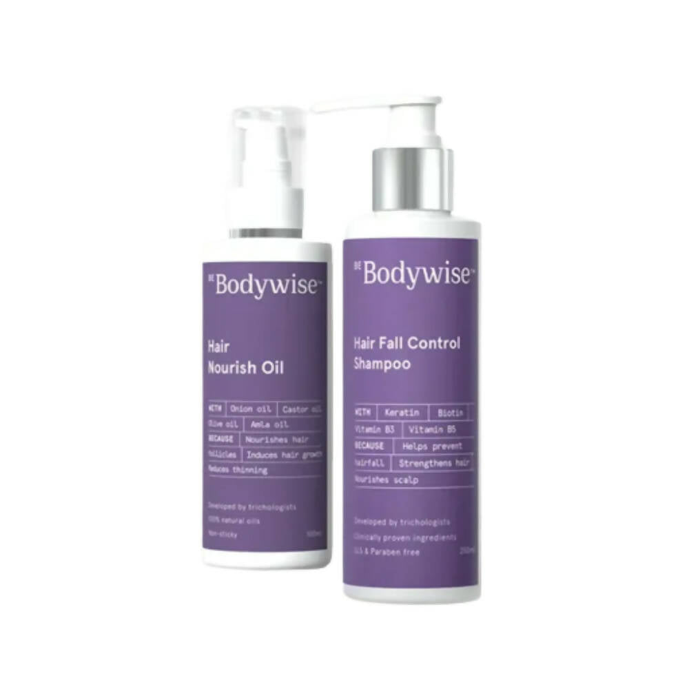 BeBodywise Hair Nourish Oil and Hair Fall Control Shampoo - Distacart