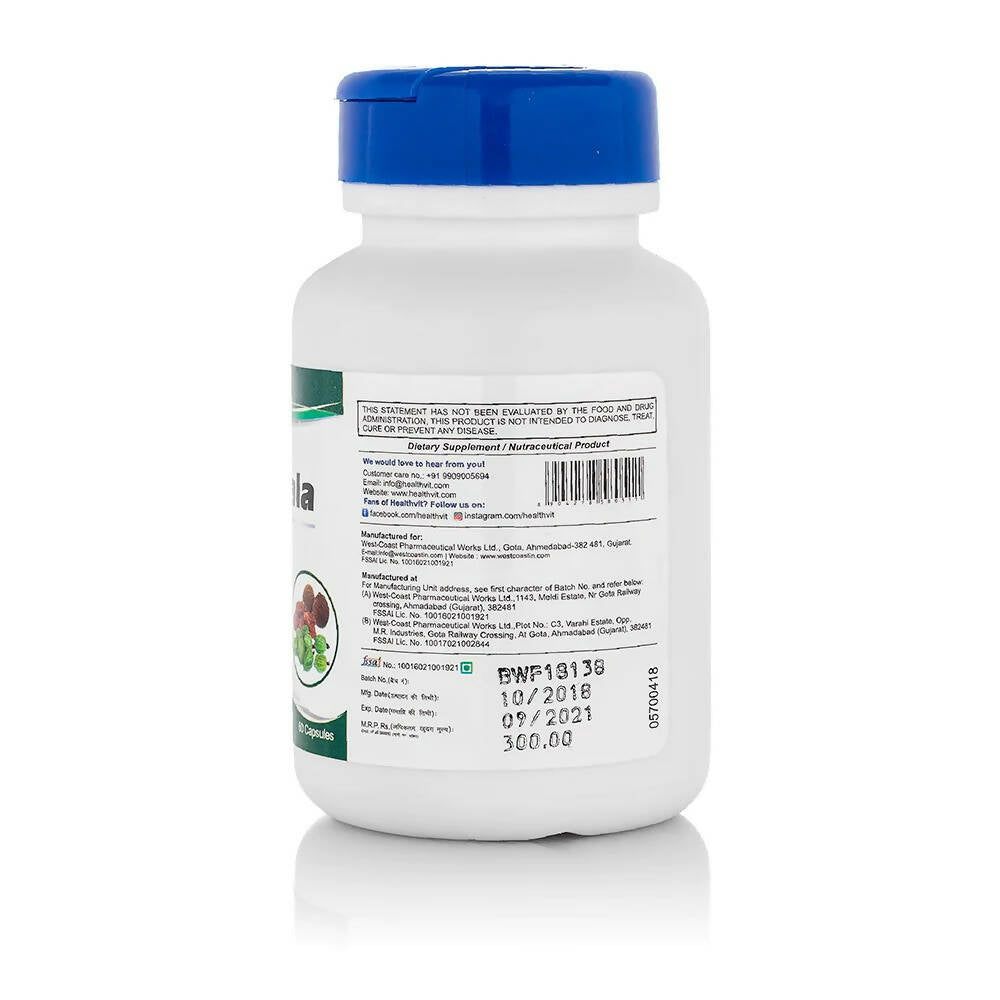 Healthvit Pure Herb Triphala Capsules - Distacart