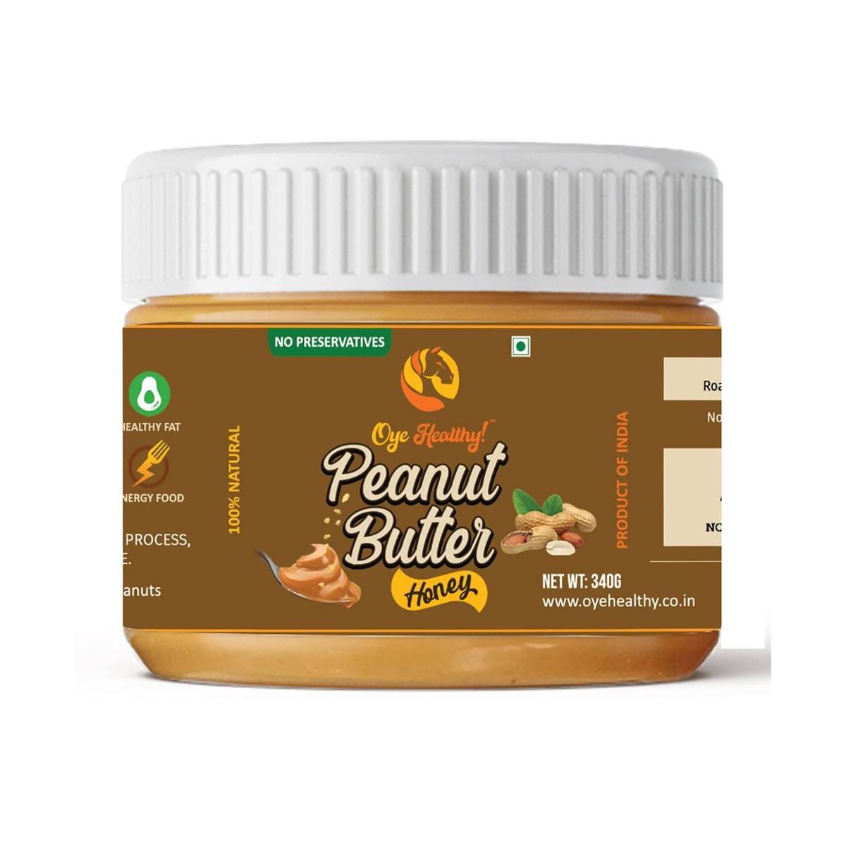 Oye Healthy Peanut Butter Natural Honey Combo Pack of 2 (850gm+340gm)