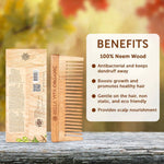 Thumbnail for Bella Vita Organic Wide Teeth Wooden Comb for Detangled Hair
