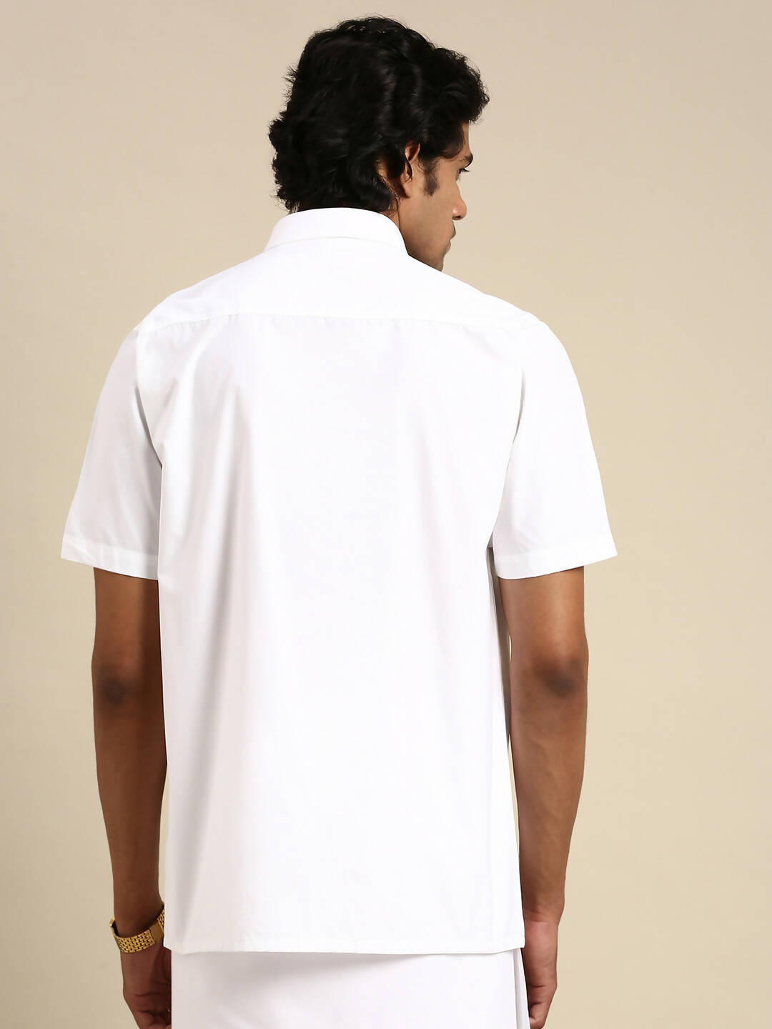 Ramraj Cotton Mens Half Sleeve White Shirt Plus Size - Pure Cotton - Distacart