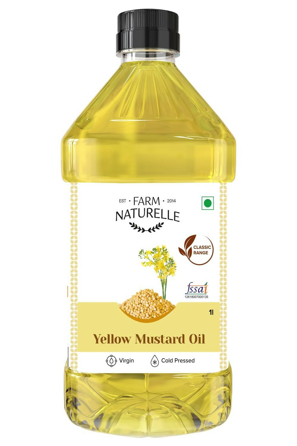 Farm Naturelle Cold Pressed Virgin Kachi Ghani Virgin Yellow Mustard Oil - Distacart