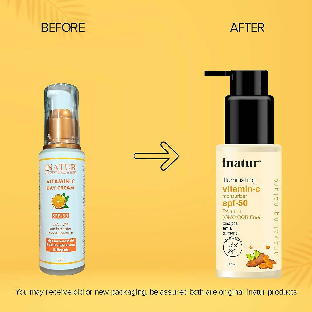 Inatur Illuminating Vitamin C Sunscreen SPF50 - Distacart