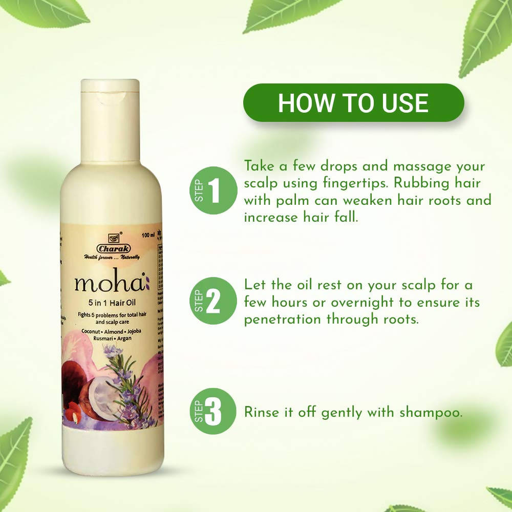 Moha 5 in 1 Hair Oil usage