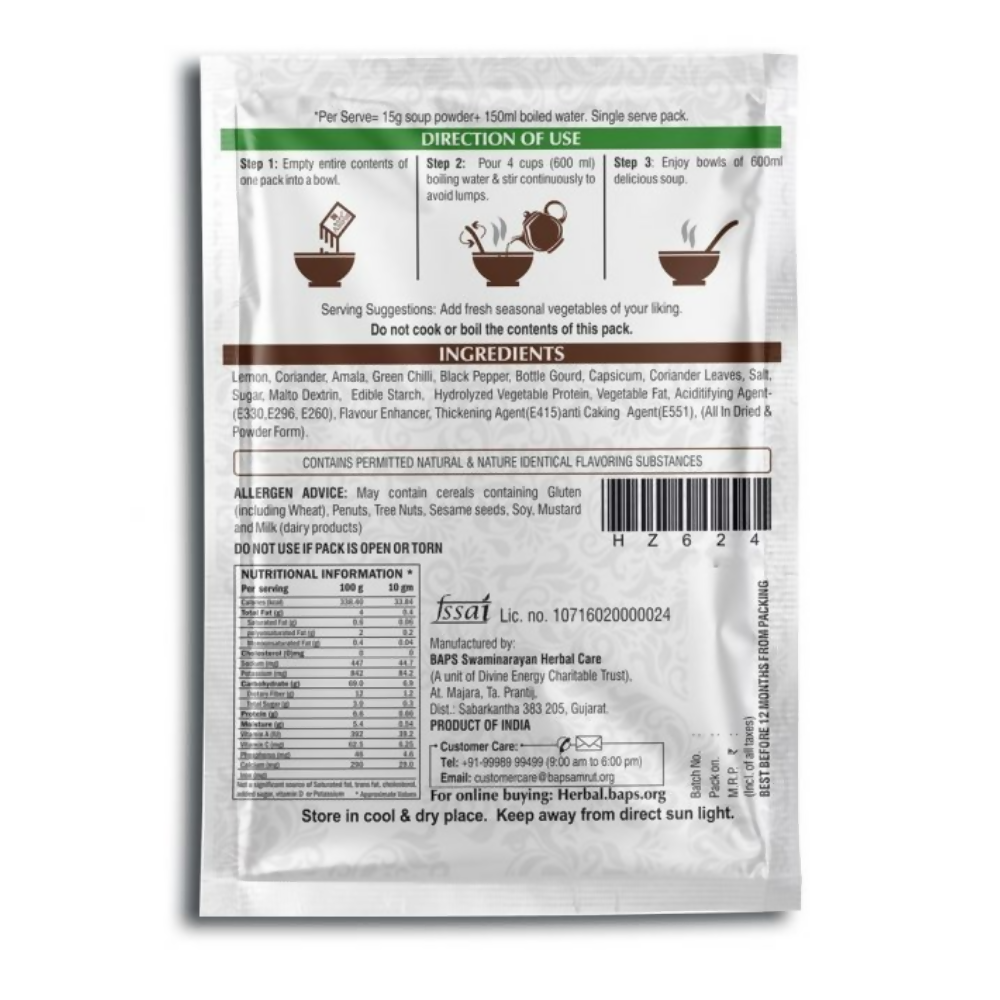 Baps Amrut Lemon Coriander Soup - Distacart