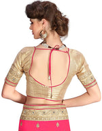 Thumbnail for Sarvadarshi Fashion Women's Light Pink Brocade Silk Saree With Unstitched Blouse