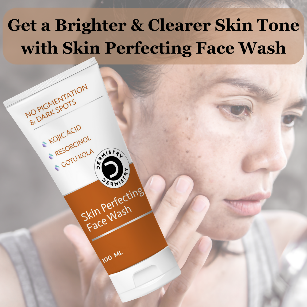 Dermistry Skin Perfecting Fairness Face Wash Kojic Acid Niacinamide Tanning Pigmentation Dark Spots - Distacart