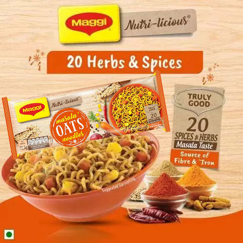 Maggi Nutri-Licious Masala Oats Noodles - Distacart
