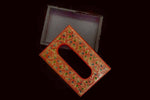 Thumbnail for Nizalia Chinar Leaf Embossed Red Paper Mache Tissue Paper Holder
