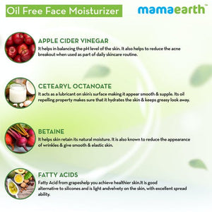 Mamaearth Oil-Free Face Moisturizer Ingredients