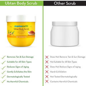 Mamaearth Ubtan Body Scrub with Turmeric & Saffron for Tan Removal