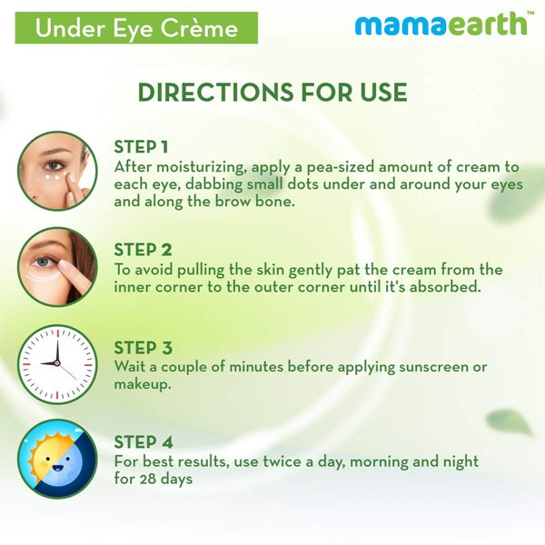 Mamaearth Under Eye Cream Directions For Use
